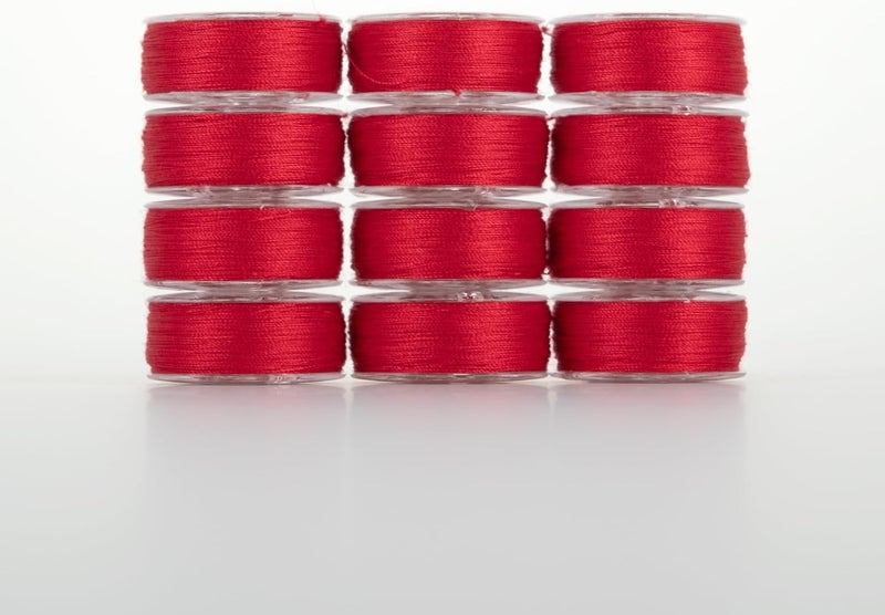 YLI Threads YLI Cotton Quilting Thread – 50 wt Egyptian Cotton for Piecing & Quilting - Low-lint & Strong - Class 15 Prewound Bobbins - Alarm - Image 2